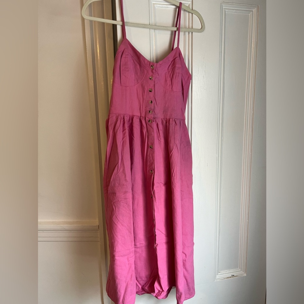 Pink Rollas midi dress size small